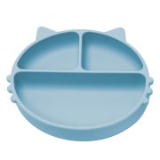 Farfurie compartimentata din silicon cu ventuza, AppeKids - Kitty - Aqua Blue KRTAK275336