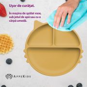 Farfurie compartimentata din silicon cu ventuza, AppeKids - Kitty - Honey KRTAK275312