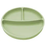 Farfurie compartimentata din silicon cu ventuza, AppeKids - Raw Green KRTAK275848