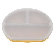 Farfurie compartimentata din silicon cu ventuza si capac, AppeKids - Honey KRTAK275718