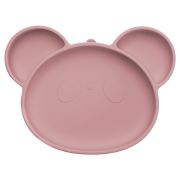 Farfurie din silicon cu ventuza, AppeKids, Panda - Old Rose KRTAK275879