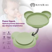 Farfurie din silicon cu ventuza, AppeKids, Panda - Raw Green KRTAK275893