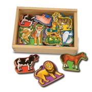 Animale de lemn cu magneti melissa and doug md0475