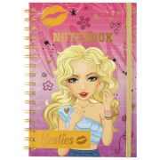 Caiet Besties A5 - 50 de pagini cu legare spirala pentru fetite creative Grafix GR140017 BBJGR140017_Roz