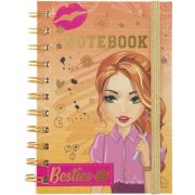 Caiet Besties A6 - Design colorat si modern pentru fetite Grafix GR140016 BBJGR140016_Portocaliu