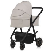 Carucior 2 in 1, Lionelo, Amber Plus, Cadru aluminiu, Cu landou intarit si salteluta moale, Reversibil, Maner ajustabil, Cu accesorii, Cu ventilatie panoramica 3D, Pana la 22 kg, EN1888-1, EN1888-2, EN1466, Bej BYNLO-AMBER_PLUS_2IN1_BEIGE_SAND