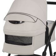 Carucior 2 in 1, Lionelo, Amber Plus, Cadru aluminiu, Cu landou intarit si salteluta moale, Reversibil, Maner ajustabil, Cu accesorii, Cu ventilatie panoramica 3D, Pana la 22 kg, EN1888-1, EN1888-2, EN1466, Bej BYNLO-AMBER_PLUS_2IN1_BEIGE_SAND