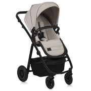 Carucior 2 in 1, Lionelo, Amber Plus, Cadru aluminiu, Cu landou intarit si salteluta moale, Reversibil, Maner ajustabil, Cu accesorii, Cu ventilatie panoramica 3D, Pana la 22 kg, EN1888-1, EN1888-2, EN1466, Bej BYNLO-AMBER_PLUS_2IN1_BEIGE_SAND
