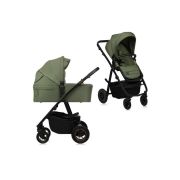 Carucior 2 in 1, Lionelo, Amber Plus, Cadru aluminiu, Cu landou intarit si salteluta moale, Reversibil, Maner ajustabil, Cu accesorii, Cu ventilatie panoramica 3D, Pana la 22 kg, EN1888-1, EN1888-2, EN1466, Verde BYNLO-AMBER_PLUS_2IN1_GREEN_FOREST