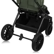 Carucior sport, Lionelo, Mika Plus, Cadru din aluminiu, Cu maner reversibil, Copertina XXL, Spatar reglabil in 3 pozitii, Cu accesorii, Pana la 22 kg, 6-48 luni; EN1888-1, EN1888-2 EN1466, Verde BYNLO-MIKA_PLUS_GREEN_OLIVE