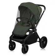 Carucior sport, Lionelo, Mika Plus, Cadru din aluminiu, Cu maner reversibil, Copertina XXL, Spatar reglabil in 3 pozitii, Cu accesorii, Pana la 22 kg, 6-48 luni; EN1888-1, EN1888-2 EN1466, Verde BYNLO-MIKA_PLUS_GREEN_OLIVE