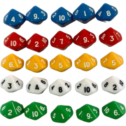 Set de 2 zaruri cu zece fete 1-10 1.65 cm Numlit NML18273 BBJNML18273_Initiala