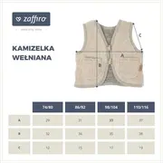 Vesta copii lana miel Womar Zaffiro 3Z-NKA-01 BBJ3Z-NKA-01_Bej_122/128