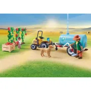 Playmobil - Tractor Cu Remorca Si Cisterna De Apa ARTPM71442