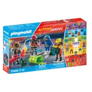 Playmobil-CREEAZA PROPRIA FIGURINA ECHIPA DE POMPIERI ARTPM71468