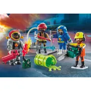 Playmobil-CREEAZA PROPRIA FIGURINA ECHIPA DE POMPIERI ARTPM71468