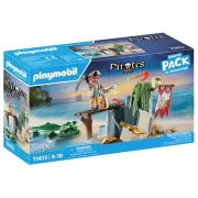 Playmobil-PIRAT CU ALIGATOR ARTPM71473