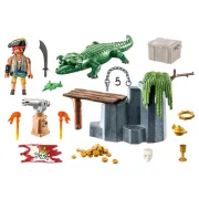 Playmobil-PIRAT CU ALIGATOR ARTPM71473