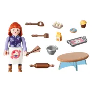 Playmobil-FIGURINA FEMEIE PATISER ARTPM71479
