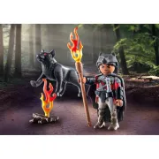 Playmobil-FIGURINA RAZBOINIC CU LUP ARTPM71482