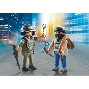 Playmobil-SET 2 FIGURINE POLITIST CU HOT ARTPM71505