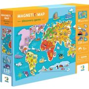 Puzzle magnetic - harta lumii (118 piese)