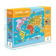 Puzzle magnetic - harta lumii (118 piese)