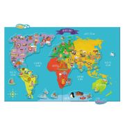 Puzzle magnetic - harta lumii (118 piese)