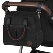 Carucior 3 in 1, Lionelo, Amber, Cadru aluminiu, Cu landou intarit si salteluta moale, Scoica auto, Reversibil, Maner ajustabil, Huse pentru picioare, ploaie, Plasa de tantar, Geanta parinti, Pana la 22 kg, EN1888-1 EN1888-2 EN1466 ECE R44/04, Negru BYNLO