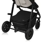 Carucior 3 in 1, Lionelo, Amber Plus, Cadru aluminiu, Cu landou intarit si salteluta moale, Cu scoica auto testata ADAC, Reversibil, Maner ajustabil, Cu accesorii, Cu ventilatie panoramica 3D, Pana la 22 kg, EN1888-1, EN1888-2, EN1466, ECE R129, Verde BYN