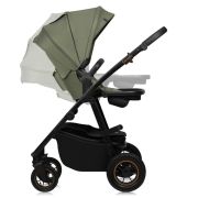 Carucior 3 in 1, Lionelo, Amber Plus, Cadru aluminiu, Cu landou intarit si salteluta moale, Cu scoica auto testata ADAC, Reversibil, Maner ajustabil, Cu accesorii, Cu ventilatie panoramica 3D, Pana la 22 kg, EN1888-1, EN1888-2, EN1466, ECE R129, Verde BYN