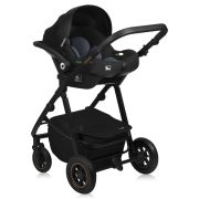 Carucior 3 in 1, Lionelo, Amber Plus, Cadru aluminiu, Cu landou intarit si salteluta moale, Cu scoica auto testata ADAC, Reversibil, Maner ajustabil, Cu accesorii, Cu ventilatie panoramica 3D, Pana la 22 kg, EN1888-1, EN1888-2, EN1466, ECE R129, Bej BYNLO