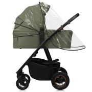 Carucior 3 in 1, Lionelo, Amber Plus, Cadru aluminiu, Cu landou intarit si salteluta moale, Cu scoica auto testata ADAC, Reversibil, Maner ajustabil, Cu accesorii, Cu ventilatie panoramica 3D, Pana la 22 kg, EN1888-1, EN1888-2, EN1466, ECE R129, Verde BYN