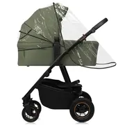 Carucior 3 in 1, Lionelo, Amber Plus, Cadru aluminiu, Cu landou intarit si salteluta moale, Cu scoica auto testata ADAC, Reversibil, Maner ajustabil, Cu accesorii, Cu ventilatie panoramica 3D, Pana la 22 kg, EN1888-1, EN1888-2, EN1466, ECE R129, Verde BYN