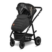 Lionelo - Carucior compact Amber Lovin, 2 in 1, Cadru din aluminiu, Cu landou intarit si salteluta moale, Scoica auto, Reversibil, Maner ajustabil, Huse pentru picioare, Plasa de tantari, Husa de ploaie, Geanta parinti, Pana la 22 kg, Negru BYNLO-AMBER_2I