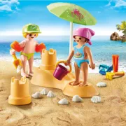 Playmobil - Figurine copii cu castel de nisip ARTPM71581