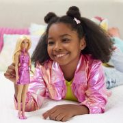 BARBIE PAPUSA BARBIE FASHIONISTAS BLONDA CU ROCHITA ROZ METALICA VIVMTHYT88