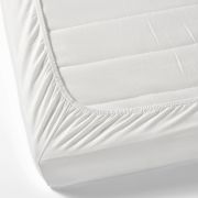Cearsaf Din Bumbac Jersey Cu Elastic Pe Contur 160x200 Cm, Alb Pjb6259