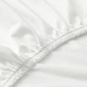 Cearsaf Din Bumbac Jersey Cu Elastic Pe Contur 160x200 Cm, Alb Pjb6259