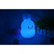 Lampa de veghe, FreeON, Silicon moale, Cu telecomanda si cablu USB, Cu 9 culori diferite si cronometru, Owl BYN84980