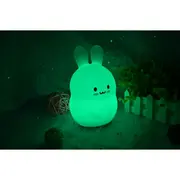 Lampa de veghe, FreeON, Silicon moale, Cu telecomanda si cablu USB, Cu 9 culori diferite si cronometru, Owl BYN84980