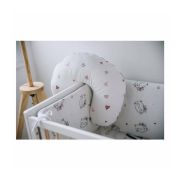Perna alaptare, Bubaba, Cu husa detasabila, 70x60x18 cm, Kitties&Hearts/White BYN83976