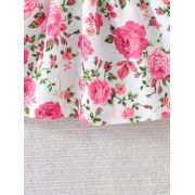Rochita roz cu imprimeu cu trandafirasi pe fond alb mdtu15-r1