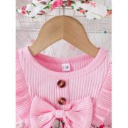 Rochita roz cu imprimeu cu trandafirasi pe fond alb mdtu15-r1