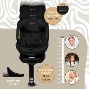Scaun auto Appekids, I-SIZE, 40-150 cm, Rear Facing 360°, Pro Confort - Black KRTAK275930