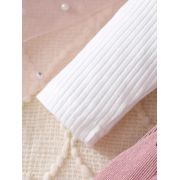 Set pentru fetite – bluzita alba cu papion si fustita roz pudra mdtu20-r1