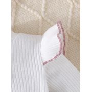 Set pentru fetite – bluzita alba cu papion si fustita roz pudra mdtu20-r1