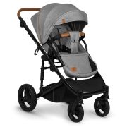 Lionelo - Carucior 2 in 1 Mari Tour, Transformabil, Cu landou cu salteluta moale, Reversibil, Maner ajustabil, Plasa de tantari, Husa de picioare, Geanta parinti, 22 kg, Conform cu standardele europene de securitate EN1888 si EN1466, Gri BYNLO-MARI_TOUR_2