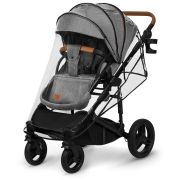 Lionelo - Carucior 2 in 1 Mari Tour, Transformabil, Cu landou cu salteluta moale, Reversibil, Maner ajustabil, Plasa de tantari, Husa de picioare, Geanta parinti, 22 kg, Conform cu standardele europene de securitate EN1888 si EN1466, Gri BYNLO-MARI_TOUR_2