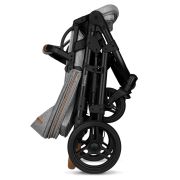 Lionelo - Carucior 2 in 1 Mari Tour, Transformabil, Cu landou cu salteluta moale, Reversibil, Maner ajustabil, Plasa de tantari, Husa de picioare, Geanta parinti, 22 kg, Conform cu standardele europene de securitate EN1888 si EN1466, Gri BYNLO-MARI_TOUR_2